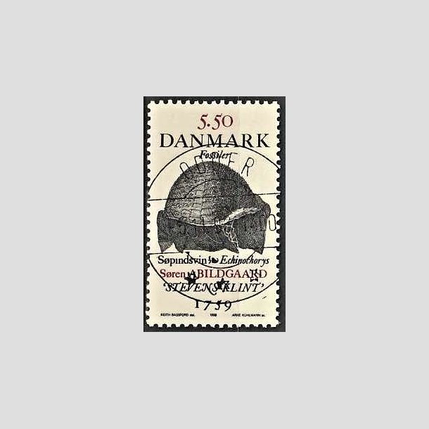 FRIMRKER DANMARK | 1998 - AFA 1193 - Fossiler - 5,50 Kr. Spindsvin flerfarvet - Pragt Stemplet Odder