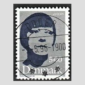 FRIMRKER DANMARK | 1996 - AFA 1117 - Bermte kvinder - 5,00 kr. gr/mrkbl - Pragt Stemplet Odder