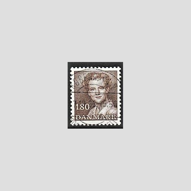 FRIMRKER DANMARK | 1982 - AFA 750 - Dronning Margrethe - 1,80 Kr. brun - Pragt Stemplet