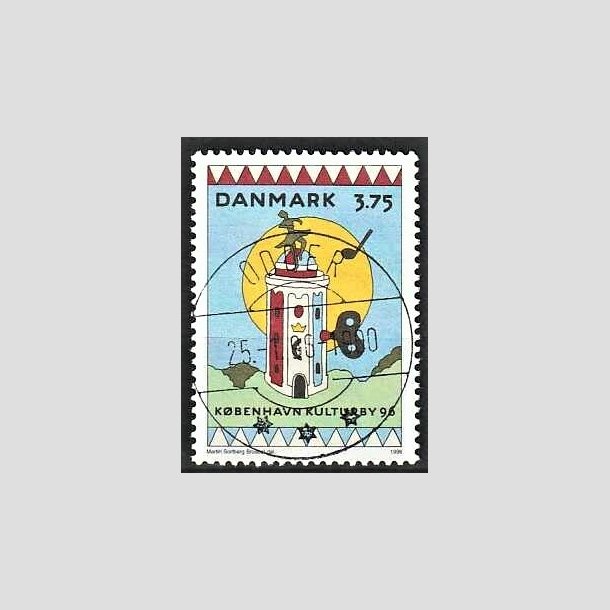 FRIMRKER DANMARK | 1996 - AFA 1107 - Kbenhavn Kulturby 96 - 3,75 Kr. flerfarvet - Pragt Stemplet Odder 