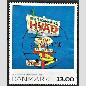 FRIMRKER DANMARK | 2011 - AFA 1651E - Frimrkekunst 15 - 13,00 Kr. flerfarvet - Lux Stemplet Odder