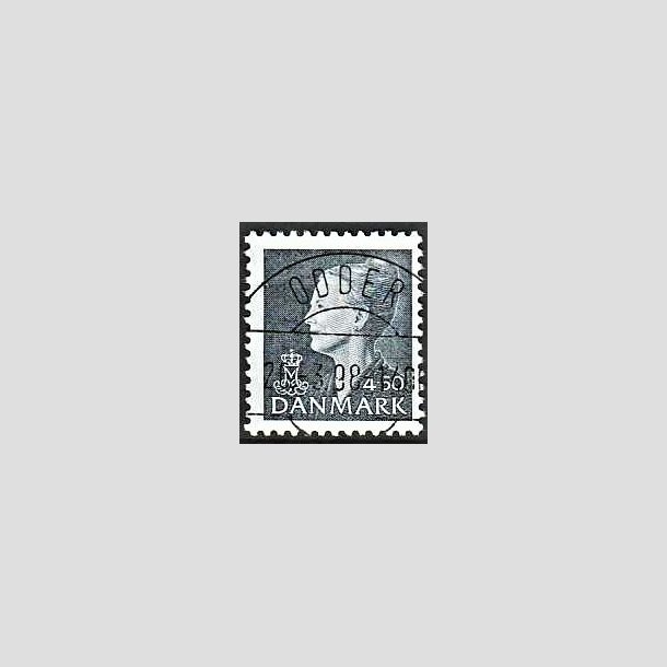 FRIMRKER DANMARK | 1998 - AFA 1171 - Dronning Margrethe II - 4,50 Kr. sortbl - Lux Stemplet Odder