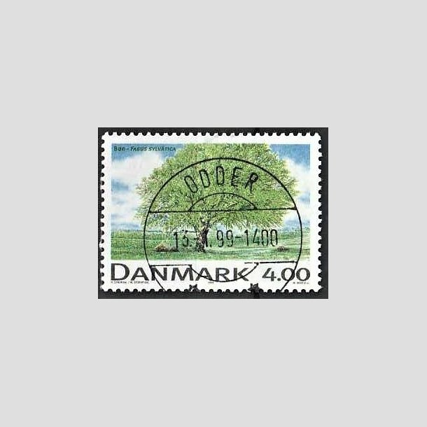 FRIMRKER DANMARK | 1999 - AFA 1196 - Danske lvtrer - 4,00 Kr. flerfarvet - Pragt Stemplet Odder