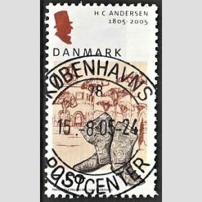 FRIM�RKER DANMARK | 2005 - AFA 1425 - H.C. Andersen - 7,50 Kr. Rejsest�vler - Pragt Stemplet