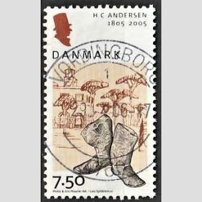 FRIM�RKER DANMARK | 2005 - AFA 1425 - H.C. Andersen - 7,50 Kr. Rejsest�vler - Pragt Stemplet