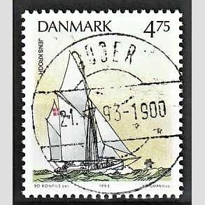 FRIMRKER DANMARK | 1993 - AFA 1046 - Sejlskibe - 4,75 Kr. flerfarvet - Pragt Stemplet Odder