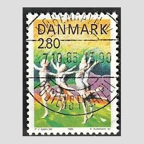 FRIM�RKER DANMARK | 1985 - AFA 836 - Sport - 2,80 Kr. flerfarvet - Pragt Stemplet