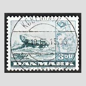 FRIMRKER DANMARK | 1983 - AFA 770 - Fllesnordisk udgave - 3,50 Kr. bl - Pragt Stemplet (Pragtmrke)