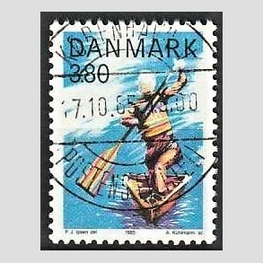 FRIM�RKER DANMARK | 1985 - AFA 837 - Sport - 3,80 Kr. flerfarvet - Pragt Stemplet