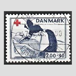 FRIMRKER DANMARK | 1983 - AFA 764 - Dansk Rde Kors - 2,00 Kr. + 40 re rd/bl - Pragt Stemplet