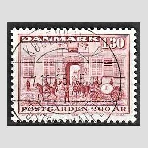 FRIMRKER DANMARK | 1980 - AFA 693 - Postgrden Kbenhavn - 1,30 Kr. rd - Pragt Stemplet