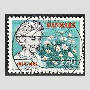 FRIMRKER DANMARK | 1985 - AFA 832 - Dronning Ingrid 50 ret - 2,80 Kr. flerfarvet - Pragt Stemplet