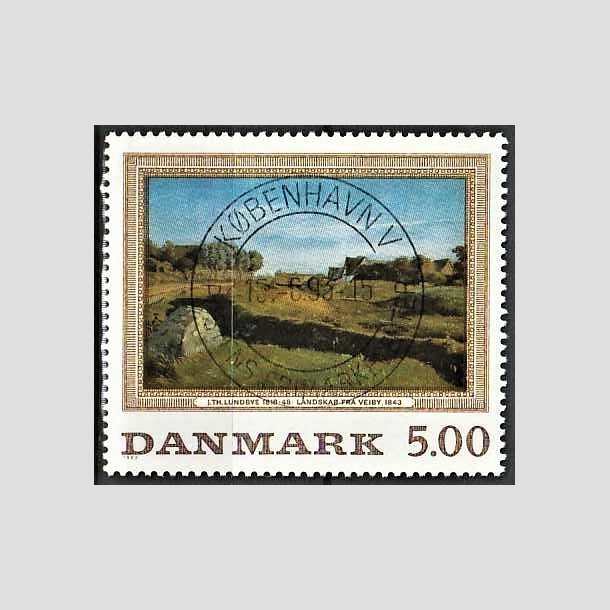 FRIMRKER DANMARK | 1992 - AFA 1032 - Maleriserie 5. - 5,00 Kr. J. Th. Lundbye - Pragt Stemplet