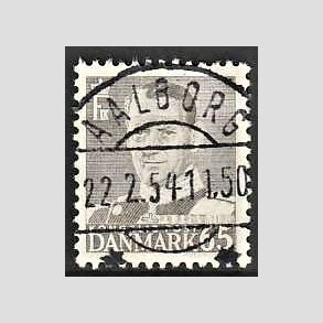 FRIMRKER DANMARK | 1952-53 - AFA 340 - Fr. IX 65 re gr - Lux Stemplet Aalborg