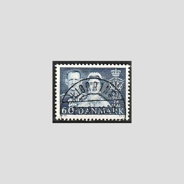 FRIMRKER DANMARK | 1960 - AFA 385 - Slvbryllup - 60 re bl - Lux Stemplet Hjrring