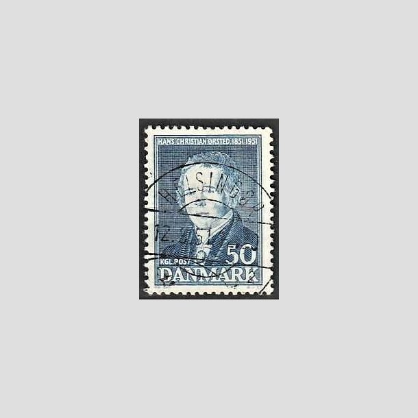 FRIMRKER DANMARK | 1951 - AFA 330 - Hans Christian rsted - 50 re bl - Lux Stemplet Helsingr