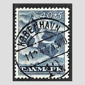 FRIMRKER DANMARK | 1947 - AFA 301 - Modstandsbevgelsen - 40 + 5 re bl - Lux Stemplet 