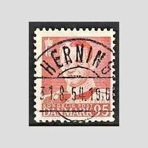 FRIMRKER DANMARK | 1952-53 - AFA 343 - Fr. IX 95 re orangerd - Lux Stemplet Herning