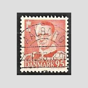 FRIMRKER DANMARK | 1952-53 - AFA 343 - Fr. IX 95 re orangerd - Lux Stemplet Aalborg