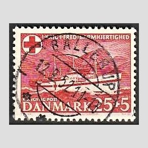 FRIMRKER DANMARK | 1951 - AFA 333 - Jutlandia 25 + 5 re rd - Lux Stemplet Ballerup