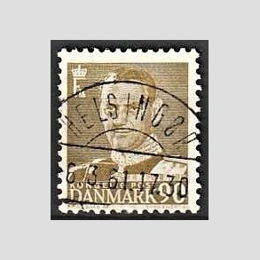 FRIMRKER DANMARK | 1952-53 - AFA 342 - Fr. IX 90 re oliven - Lux Stemplet Helsingr