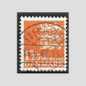 FRIMRKER DANMARK | 1962 - AFA 404 - Rigsvben 1,25 Kr. orange - Lux Stemplet Svendborg