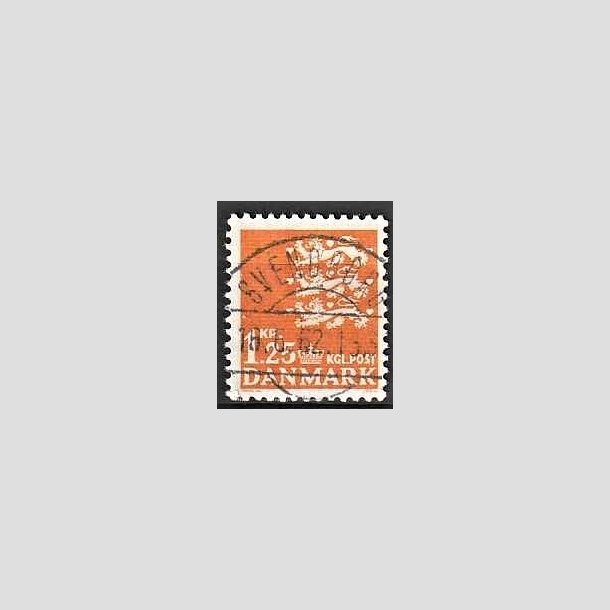 FRIMRKER DANMARK | 1962 - AFA 404 - Rigsvben 1,25 Kr. orange - Lux Stemplet Svendborg