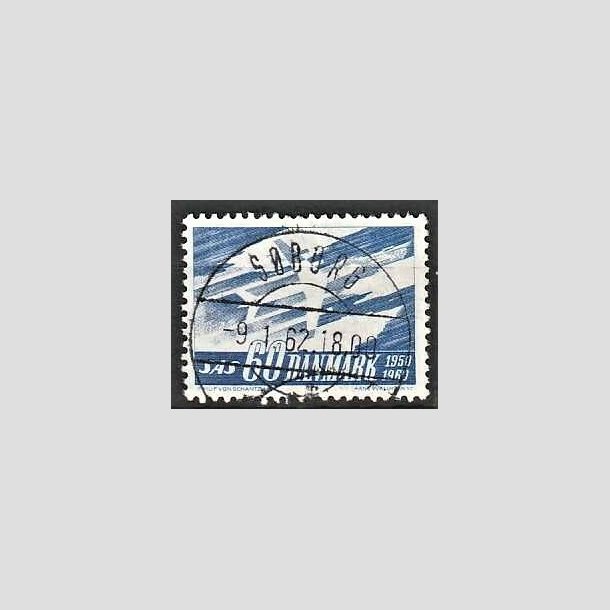 FRIMRKER DANMARK | 1961 - AFA 391 - SAS 10 rs jubilum - 60 re bl - Lux Stemplet 