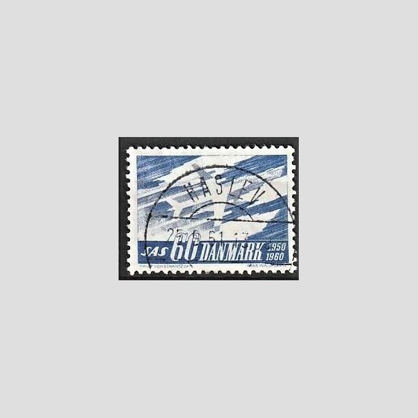 FRIMRKER DANMARK | 1961 - AFA 391 - SAS 10 rs jubilum - 60 re bl - Lux Stemplet Haslev