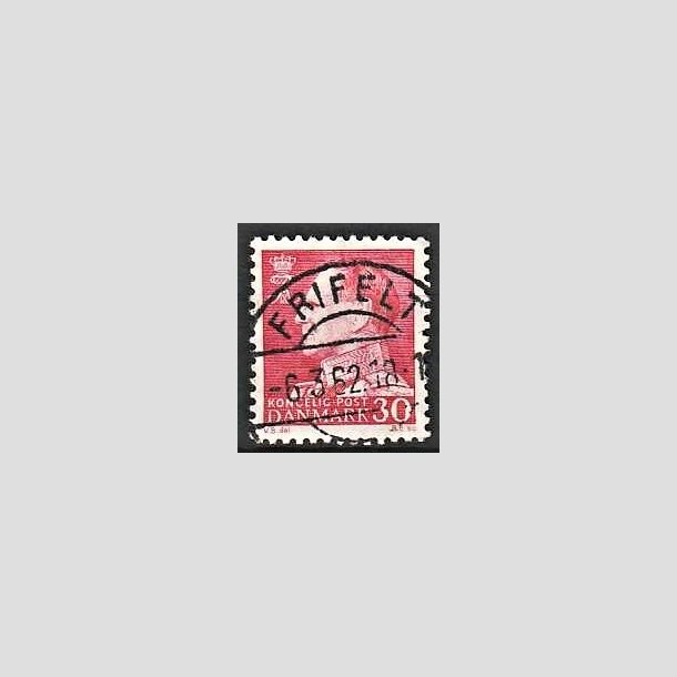 FRIMRKER DANMARK | 1961-62 - AFA 394 - Fr. IX 30 re rd - Lux Stemplet Frifelt (Sjlden)