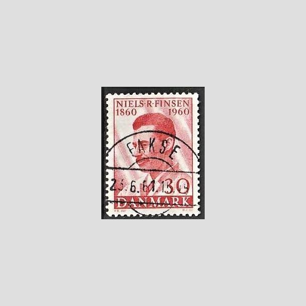 FRIMRKER DANMARK | 1960 - AFA 387 - Niels R. Finsen - 30 re rd - Pragt Stemplet Fakse