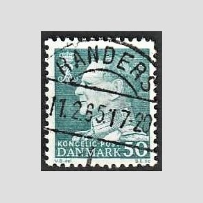 FRIMRKER DANMARK | 1961-62 - AFA 397 - Fr. IX 50 re blgrn - Pragt Stemplet Randers