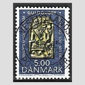 FRIM�RKER DANMARK | 1993 - AFA 1036 - Danef� - 5,00 Kr. flerfarvet - Pragt Stemplet