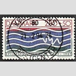 FRIMRKER DANMARK | 1987 - AFA 890 - Dansk Epilepsiforening 25 r. - 2,80 Kr. + 50 re brunrd/bl/grn - Pragt Stemplet