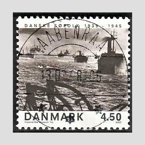 FRIM�RKER DANMARK | 2005 - AFA 1435 - Danske s�folk - 4,50 Kr. Konvoj - Pragt Stemplet Aabenraa