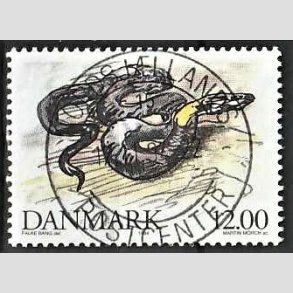 FRIM�RKER DANMARK | 1994 - AFA 1080 - Truede danske dyr - 12,00 Kr. snog - Pragt Stemplet