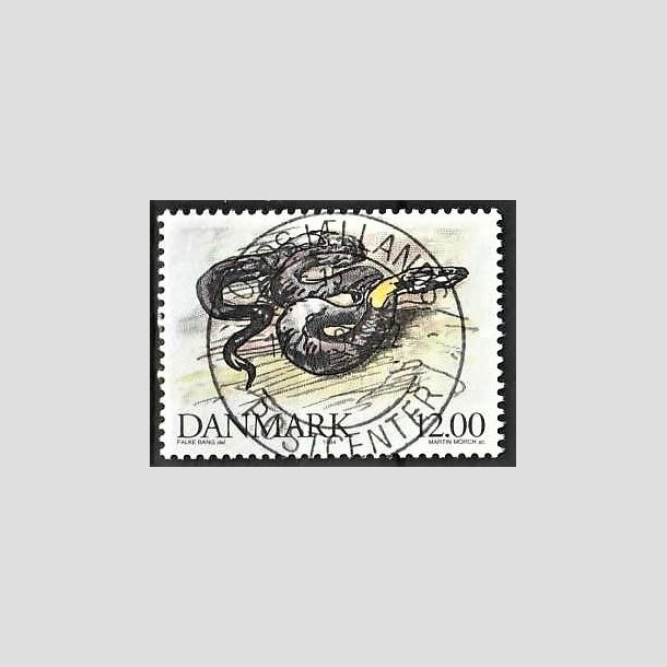 FRIMRKER DANMARK | 1994 - AFA 1080 - Truede danske dyr - 12,00 Kr. snog - Pragt Stemplet