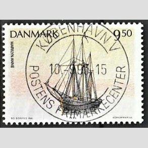 FRIM�RKER DANMARK | 1993 - AFA 1048 - Sejlskibe - 9,50 Kr. flerfarvet - Pragt Stemplet