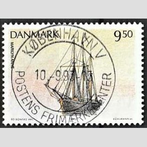 FRIM�RKER DANMARK | 1993 - AFA 1048 - Sejlskibe - 9,50 Kr. flerfarvet - Pragt Stemplet