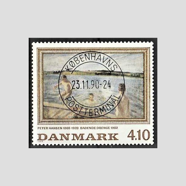 FRIMRKER DANMARK | 1988 - AFA 921 - Peter Hansen - 4,10 Kr. flerfarvet - Pragt Stemplet 