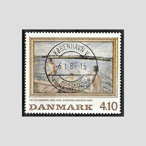 FRIMRKER DANMARK | 1988 - AFA 921 - Peter Hansen - 4,10 Kr. flerfarvet - Pragt Stemplet 