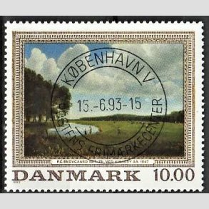 FRIMRKER DANMARK | 1992 - AFA 1033 - Maleriserie 5. - 10,00 Kr. P.C. Skovgaard - Pragt Stemplet