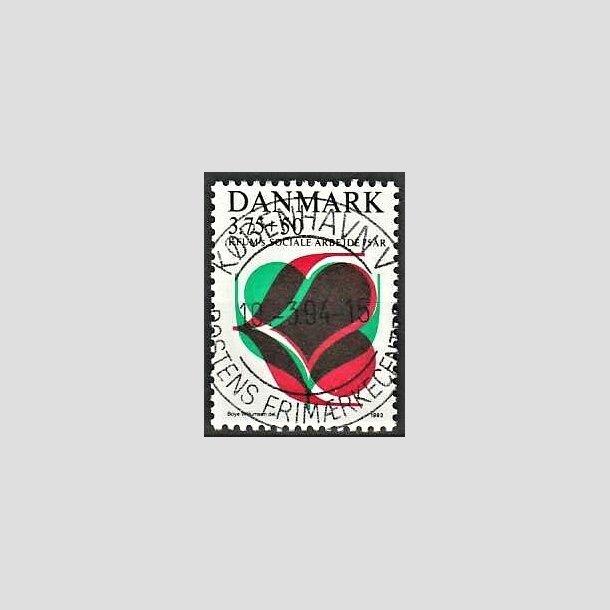 FRIMRKER DANMARK | 1993 - AFA 1052 - KFUM 75 r. - 3,75 Kr. + 50 re rd/grn/sort - Pragt Stemplet