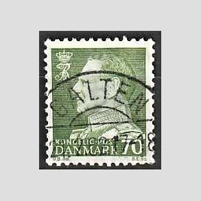 FRIMRKER DANMARK | 1961-62 - AFA 399 - Fr. IX 70 re mrkgrn - Pragt Stemplet Galten