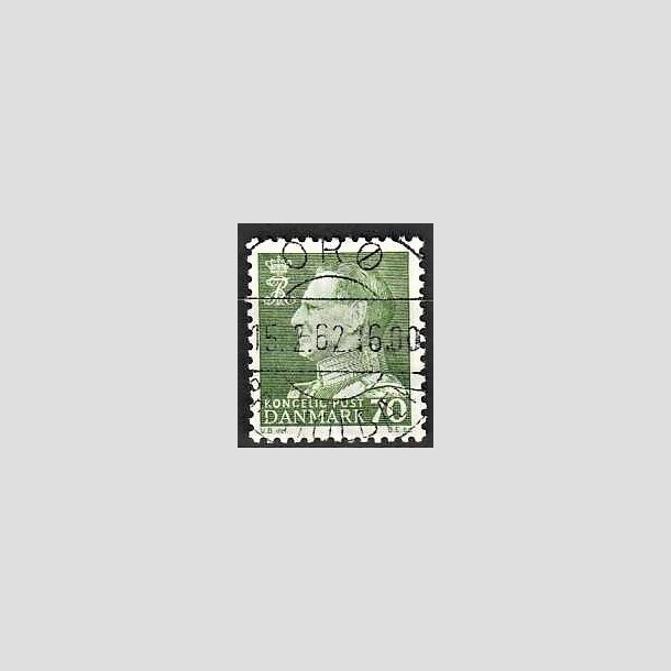 FRIMRKER DANMARK | 1961-62 - AFA 399 - Fr. IX 70 re mrkgrn - Pragt Stemplet Or pr Holbk