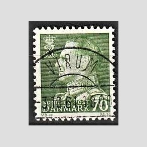 FRIMRKER DANMARK | 1961-62 - AFA 399 - Fr. IX 70 re mrkgrn - Pragt Stemplet Virum