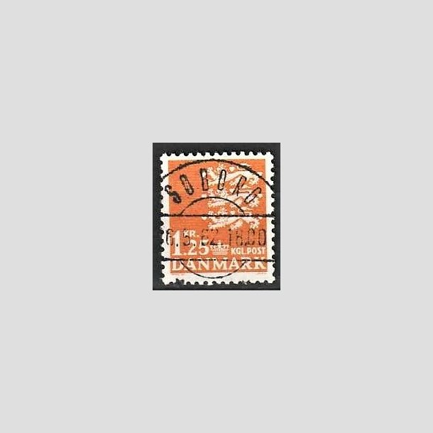 FRIMRKER DANMARK | 1962 - AFA 404 - Rigsvben 1,25 Kr. orange - Lux Stemplet Sborg