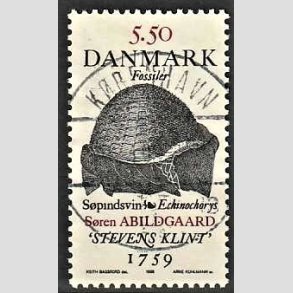 FRIM�RKER DANMARK | 1998 - AFA 1193 - Fossiler - 5,50 Kr. S�pindsvin flerfarvet - Pragt Stemplet