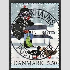 FRIMRKER DANMARK | 2010 - AFA 1636 - Vintereventyr - 5,50 Kr. flerfarvet - Pragt Stemplet