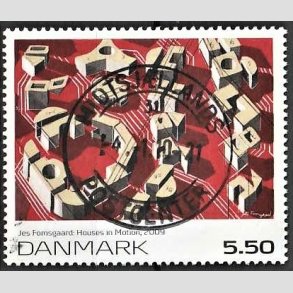 FRIMRKER DANMARK | 2009 - AFA 1589 - Frimrkekunst 12 - 5,50 Kr. flerfarvet - Lux Stemplet
